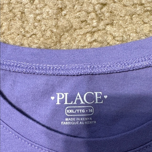 The Children's Place Lavender Tie-Front Tee Size 16 XXL NWOT - Picture 2 of 4